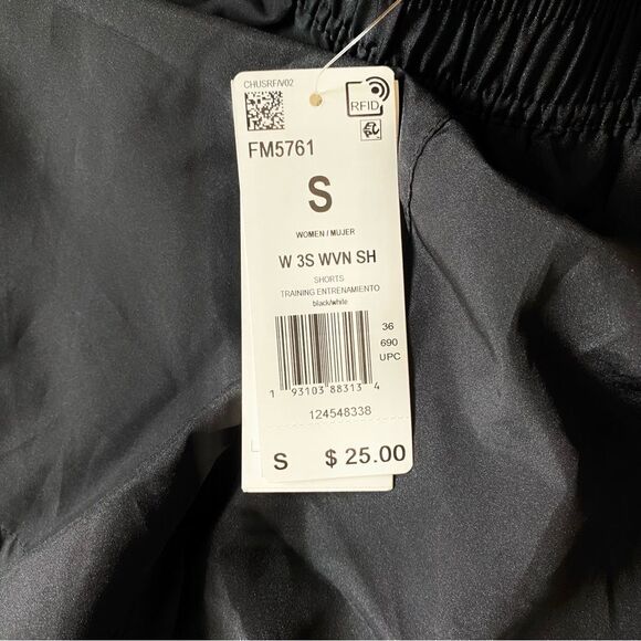 Adidas Women's Black Athletic Three Stripe Climalite Shorts - Picture 4 of 6